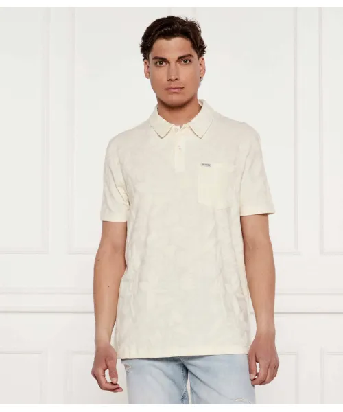 

Футболка поло Regular fit Guess Jeans, бежевый