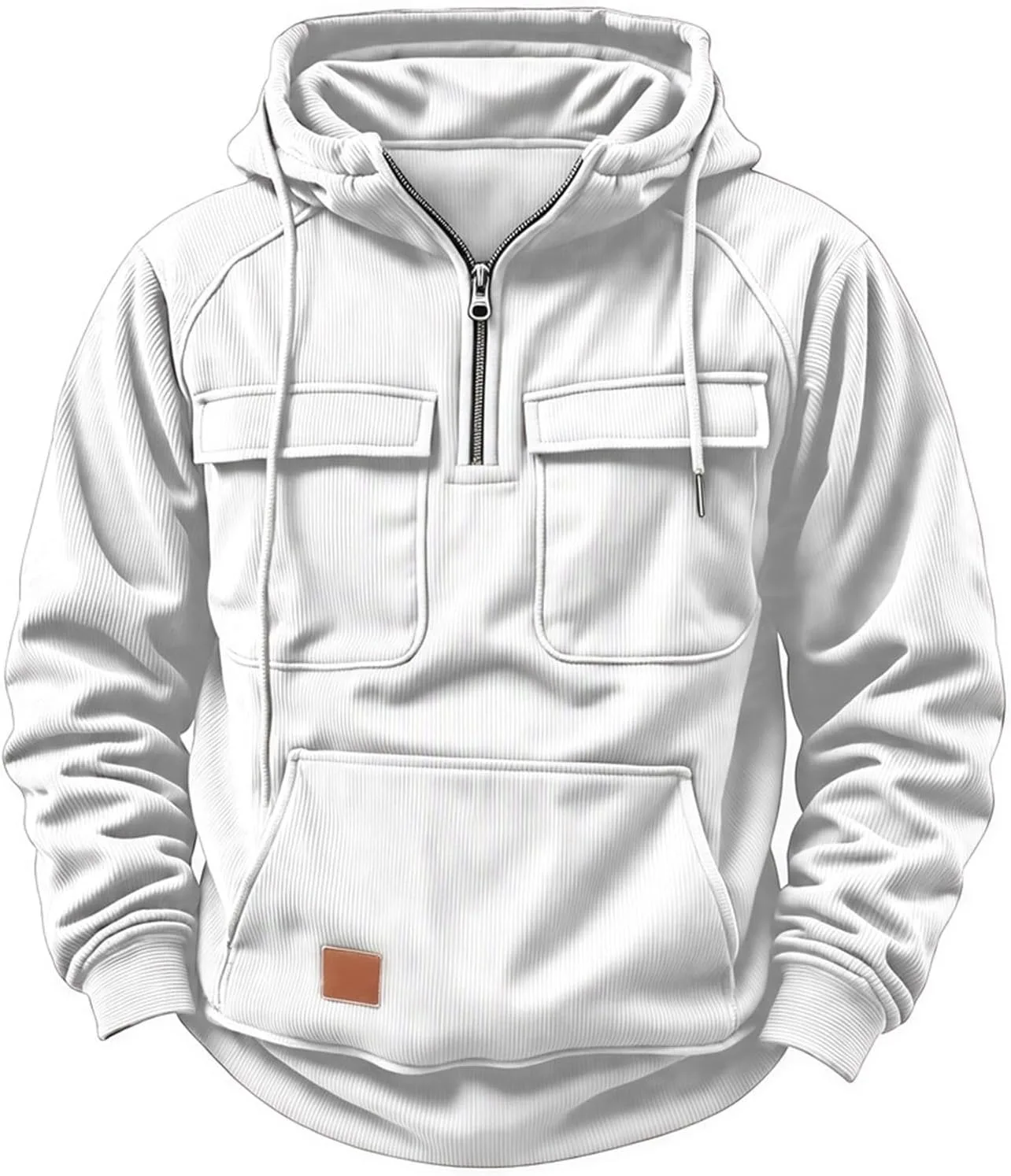 

Винтажный свитшот с капюшоном и карманами для мужчин