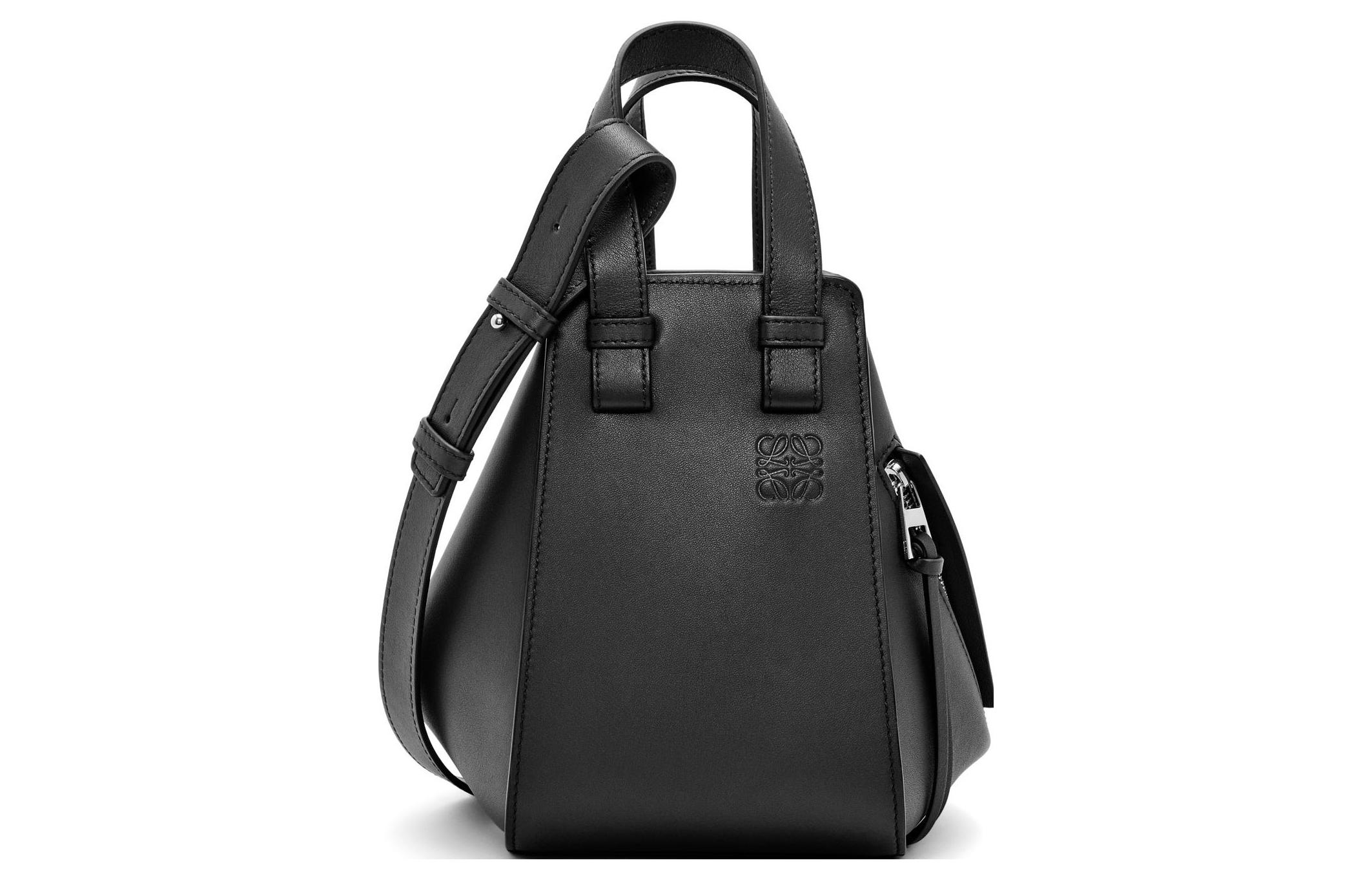

LOEWE Сумка-гамак из коровьей кожи, сумка через плечо, обычная женская, черная