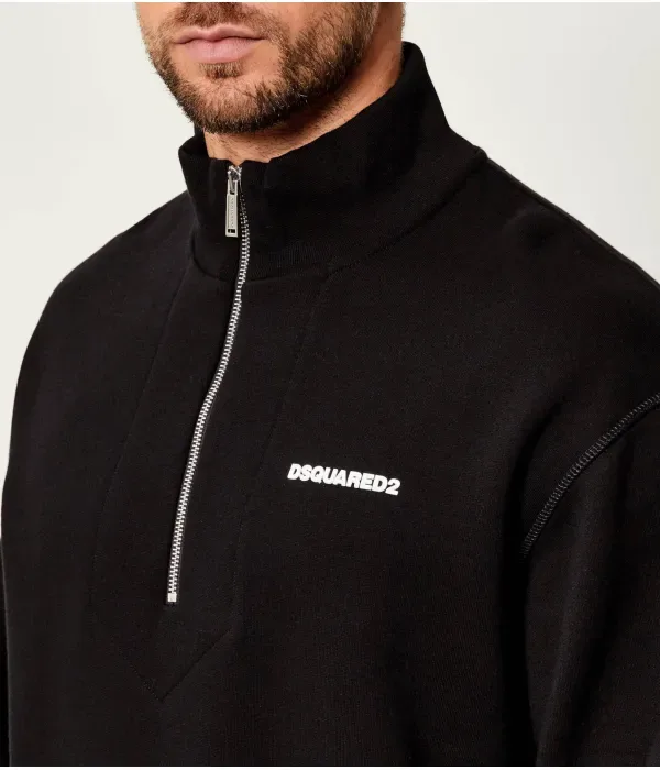 Толстовка loose fit Dsquared2, черный — фото 4