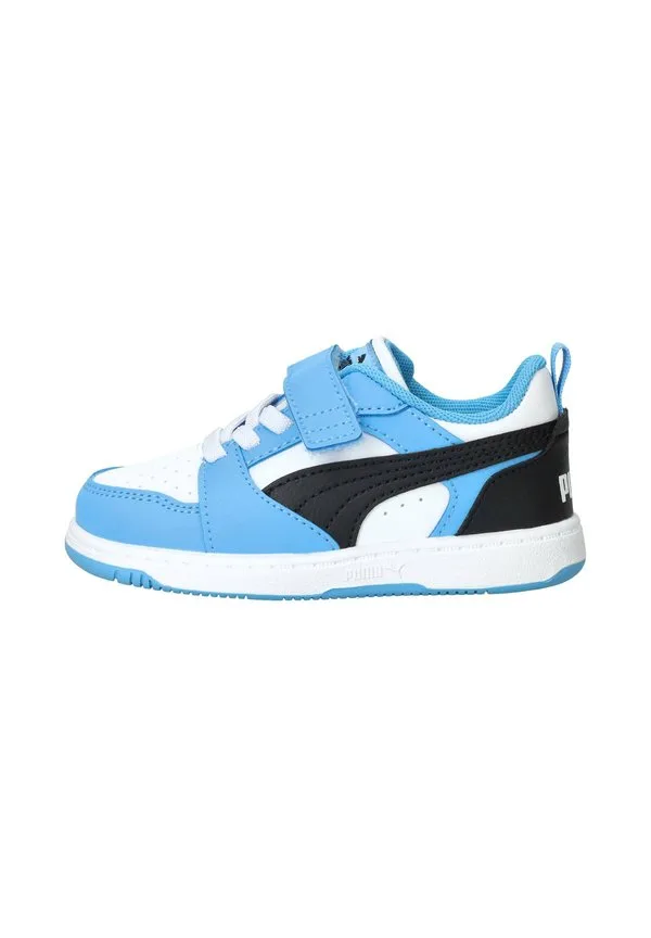 397419/20 rebound v6 lo ac+inf детские кроссовки Puma, Team Light Blue/Black/White