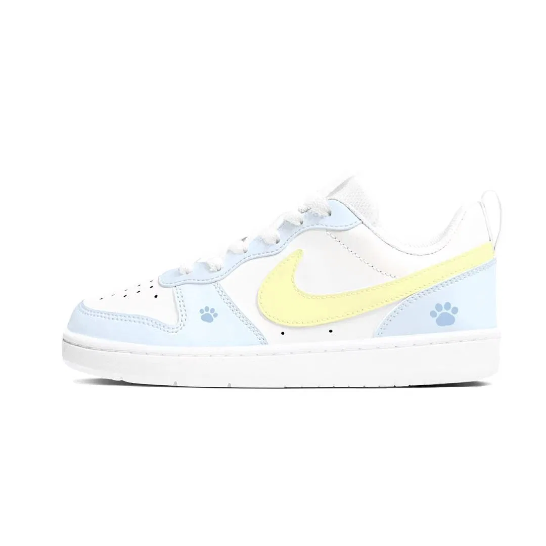 Кроссовки для скейтбординга Court Borough Kitten Leather Low top Kids' для подростков Nike, Blue — фото 3