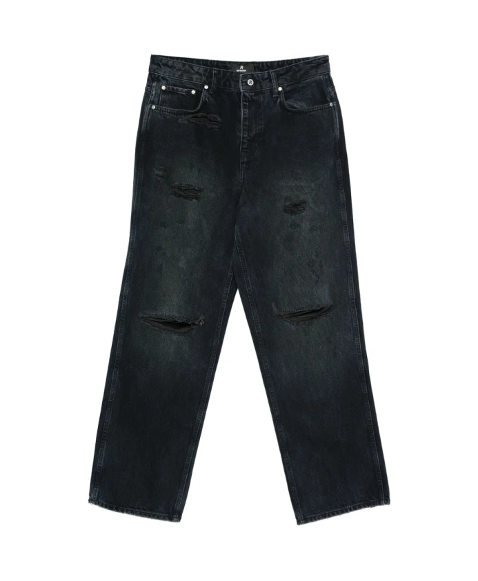 

Рваные джинсы темного цвета цвета бензина Represent, черный