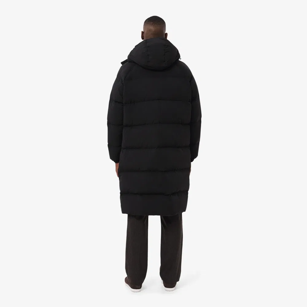 Мужской длинный пуховик чёрного цвета от Lacoste — фото 3