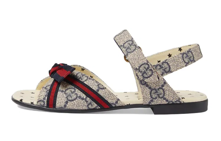 Детские сандалии slip resistant, abrasion resistant, breathable GUCCI, Beige Blue