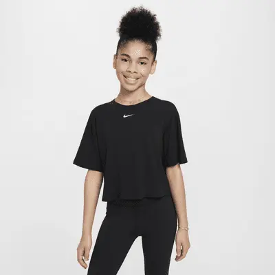Топ Nike One Relaxed, черный/белый