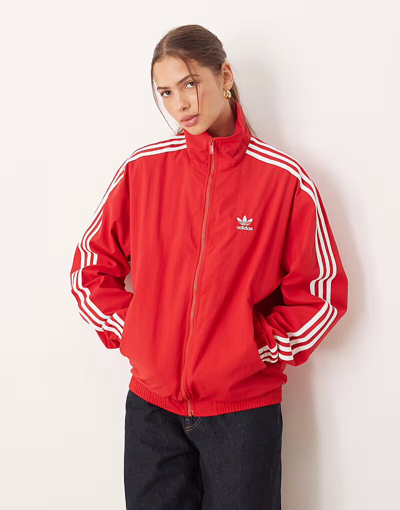 

Тканый спортивный топ Firebird красного цвета Adidas Originals