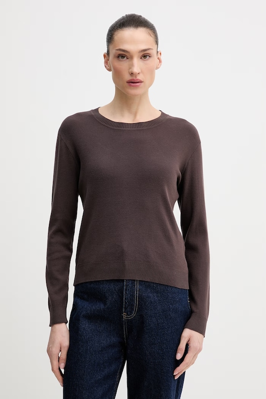 

Хлопковый свитер United Colors of Benetton, коричневый