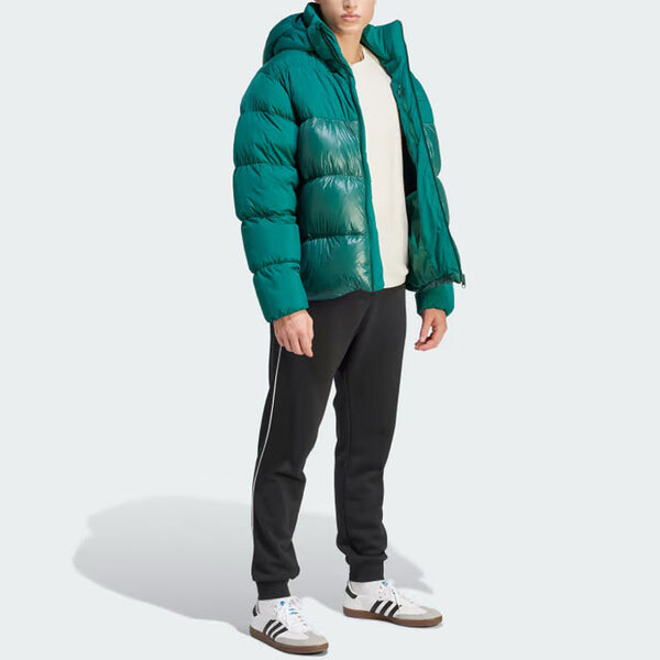 Куртка оригиналы adicolor down regen hooded puffer jacket Adidas, зеленый — фото 3