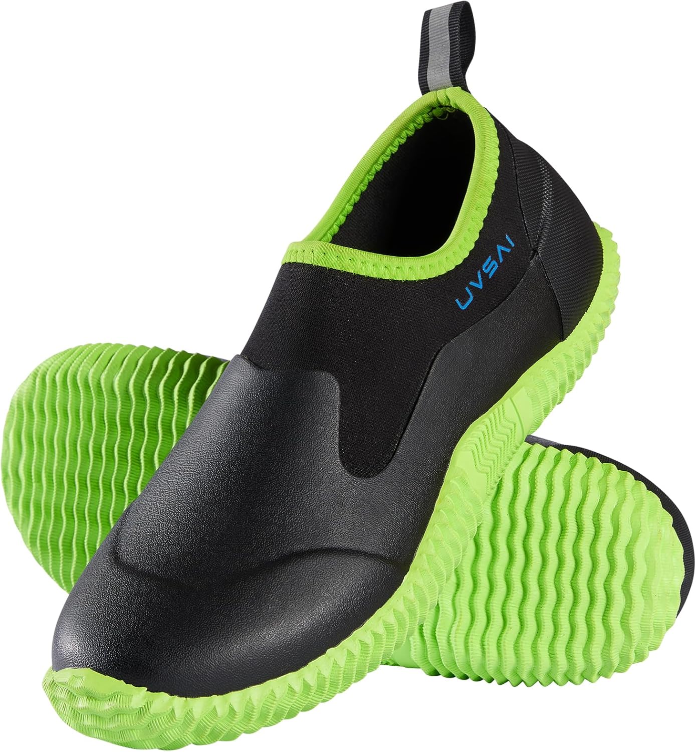 

Мужские водонепроницаемые садовые ботинки-дождевики, слипоны для садоводства, фермерства, кемпинга, ухода за газоном и работы во дворе Uvsai, черный/зеленый