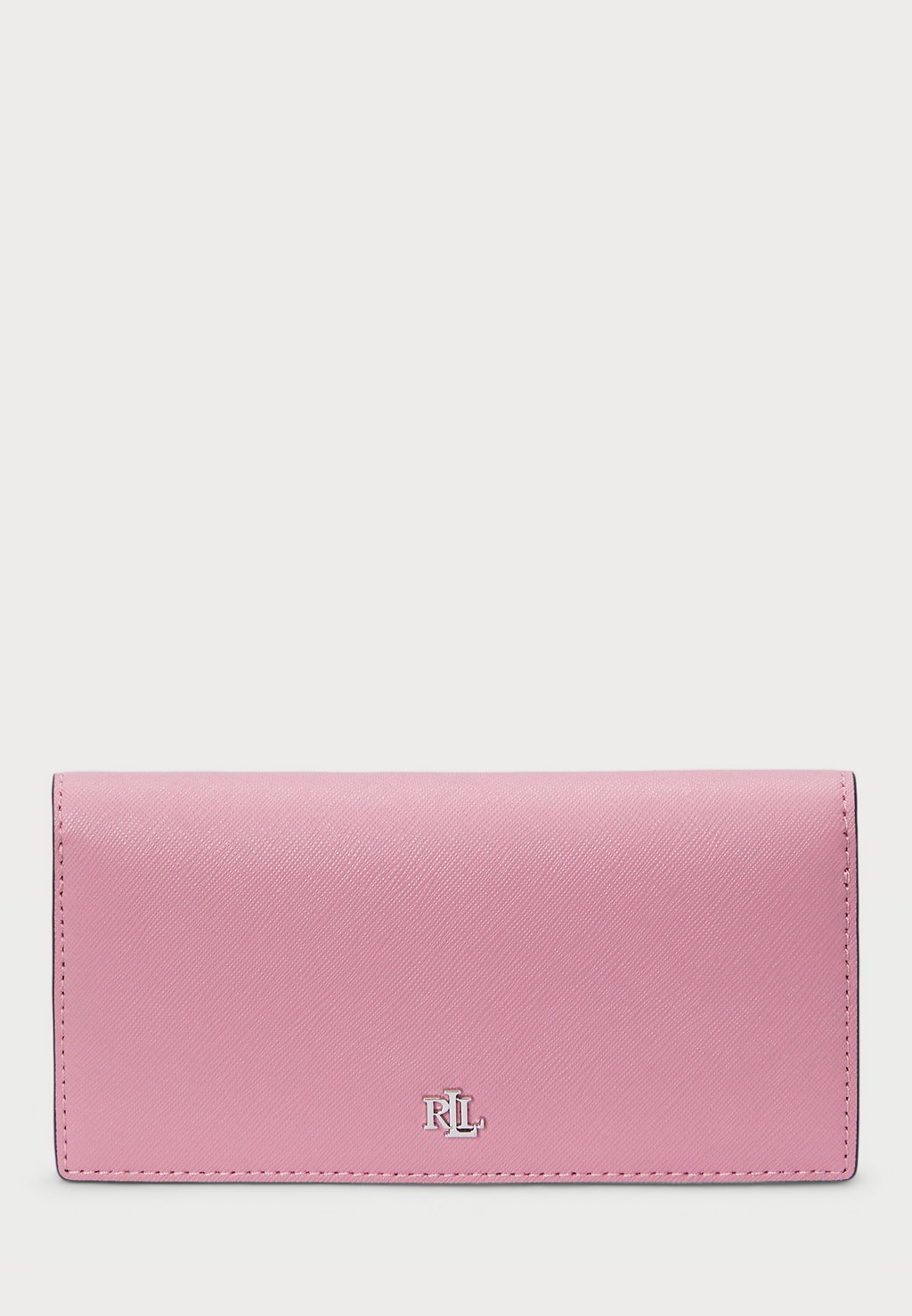 

Кошелек CROSSHATCH LEATHER SLIM WALLET Lauren Ralph Lauren, светло-розовый