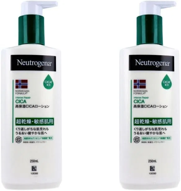 Эмульсия для тела Neutrogena Norwegian Formula Intense Repair CICA, 250 мл x 2, для очень сухой и чувствительной кожи
