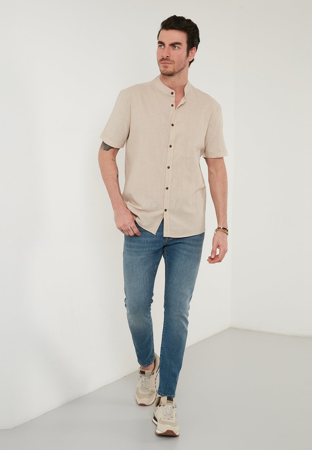

Рубашка Short Sleeve Buratti, каменного цвета