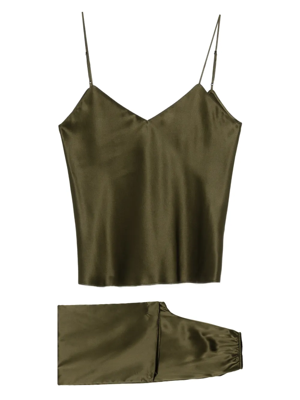 

Пижама Bliss на бретелях «спагетти» (комплект из двух предметов) Olivia Von Halle, зеленый