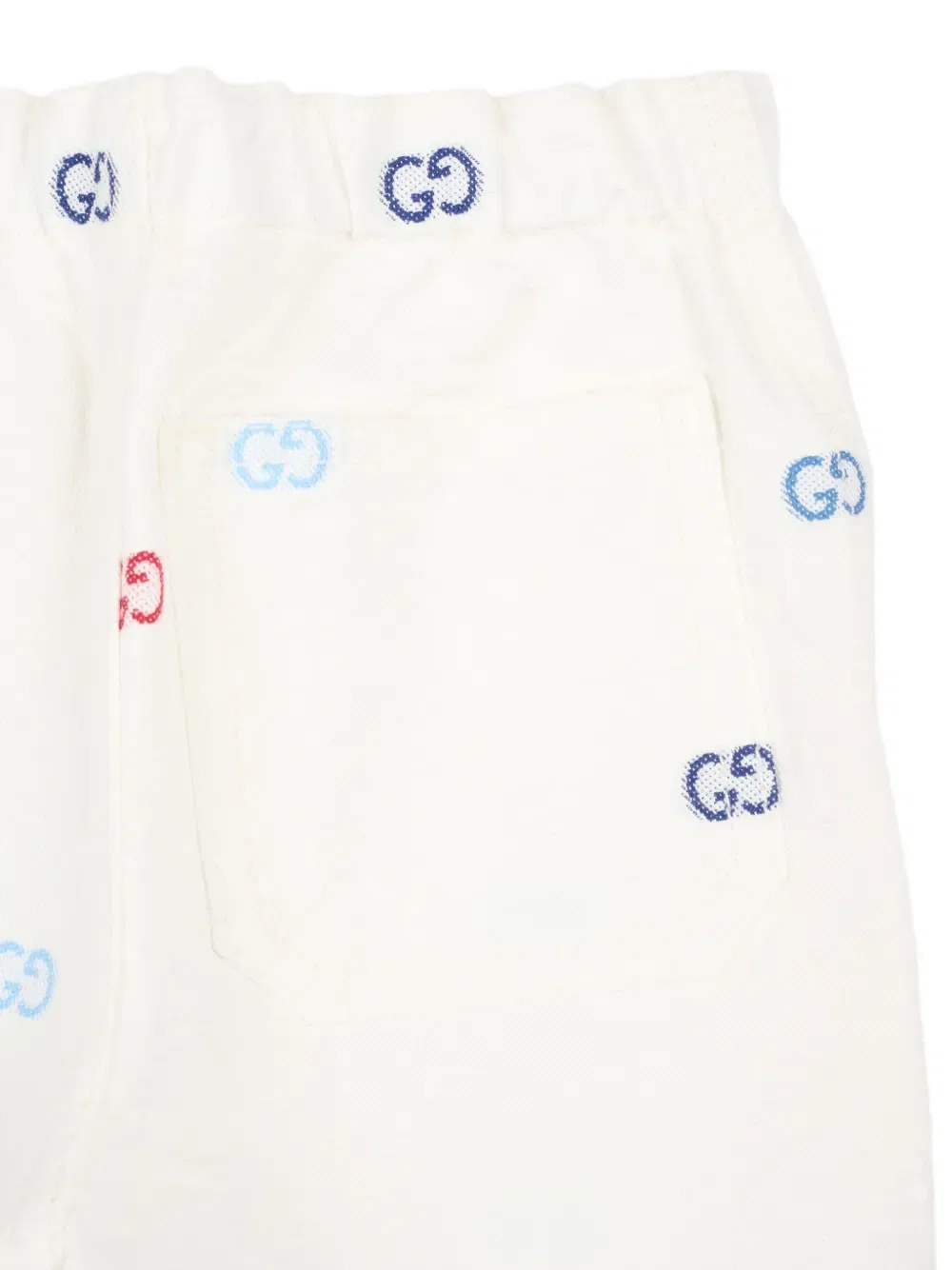 Шорты с логотипом Gucci Kids, белый — фото 3