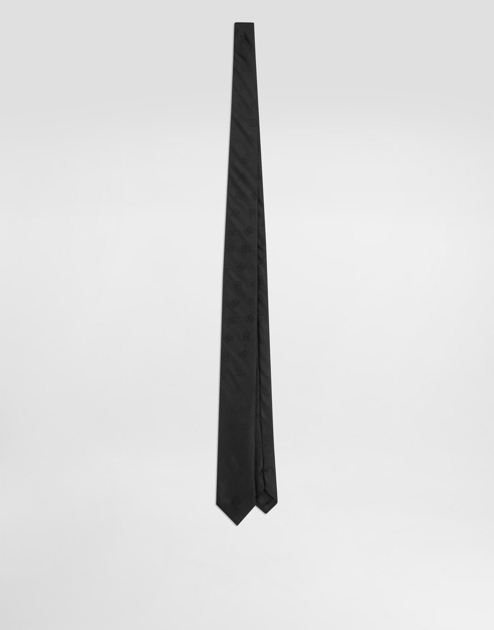 

Жаккардовый галстук с логотипом dg Dolce & Gabbana, черный