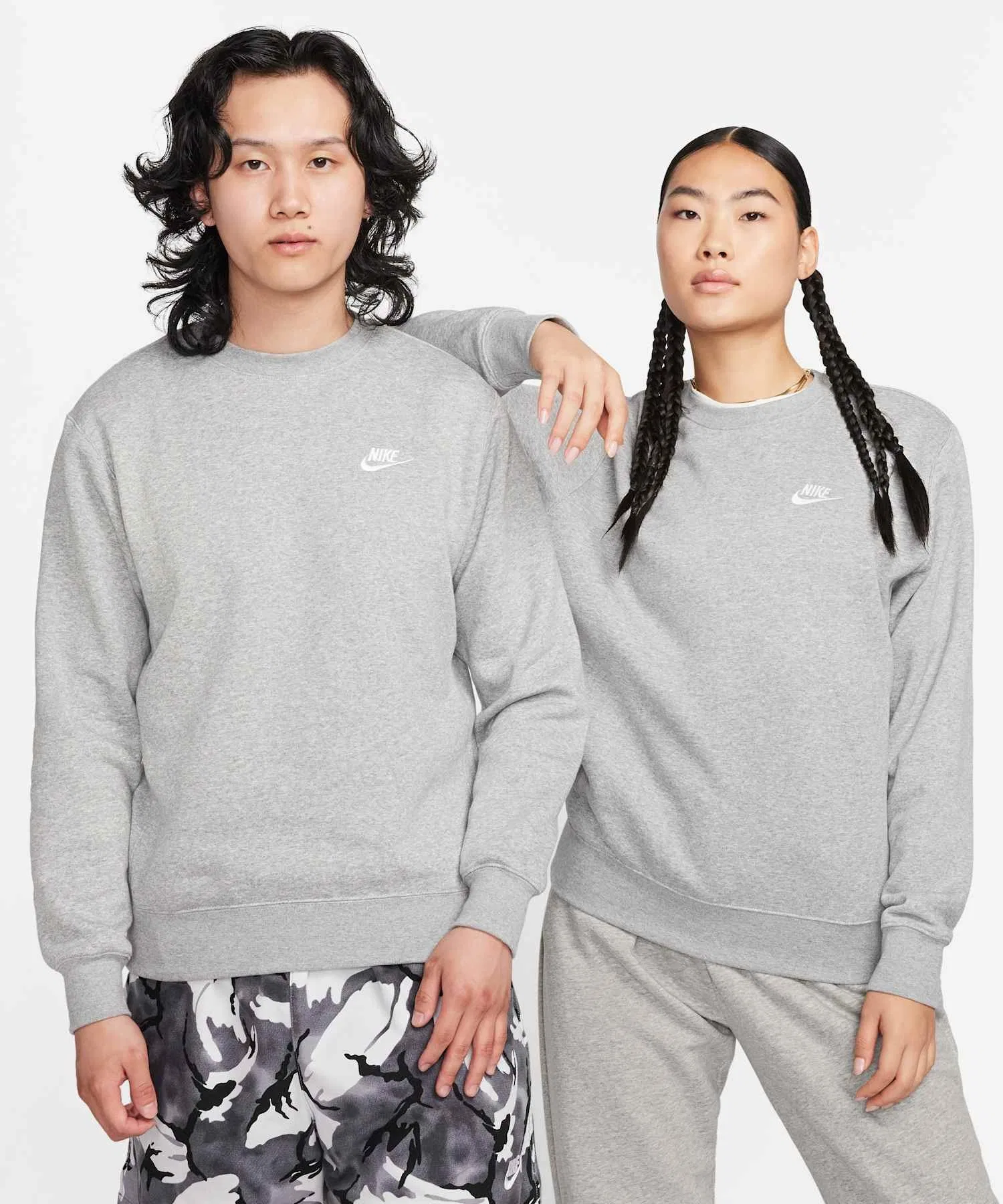 《В наличии комплект》 Флисовая толстовка Nike Sportswear Club (с мягкой подкладкой) / Флисовая толстовка Nike Sportswear Club BV2663-063 темно-серый меланж