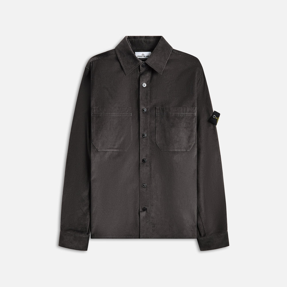 

Рубашка Stone Island Cotton Micro Corduroy Shirt, цвет Charcoal