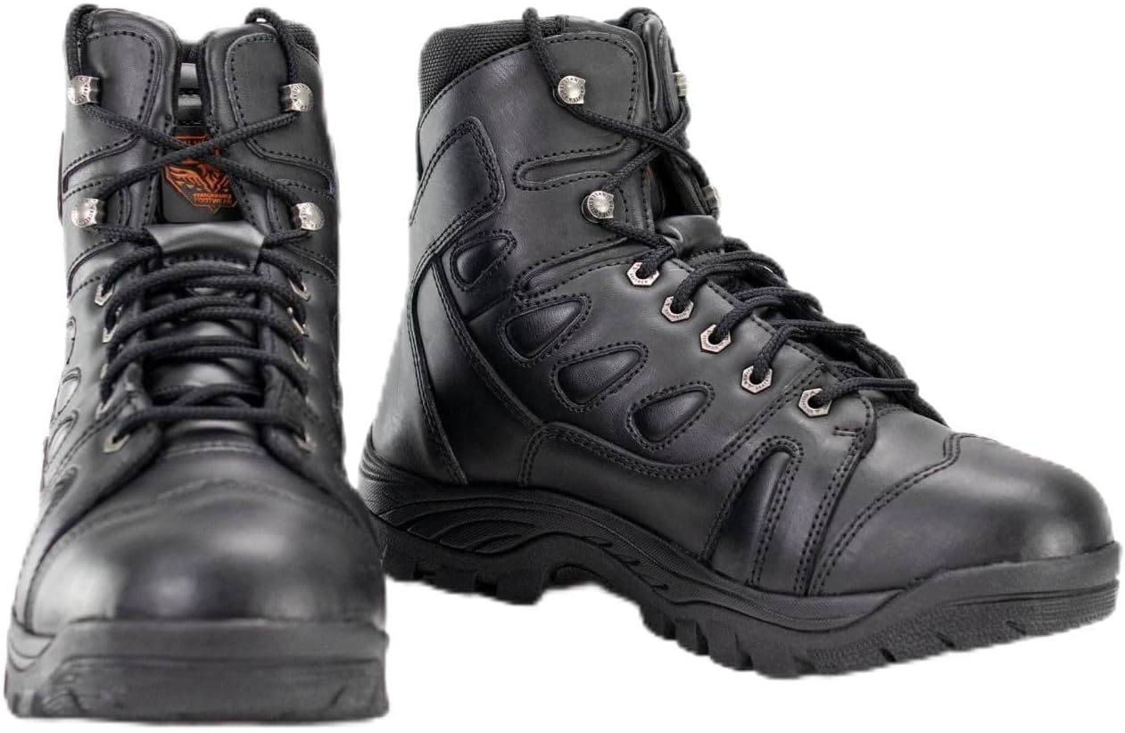 

Мужские премиальные байкерские ботинки Milwaukee Leather в стиле SWAT с тактической шнуровкой MBM, черный