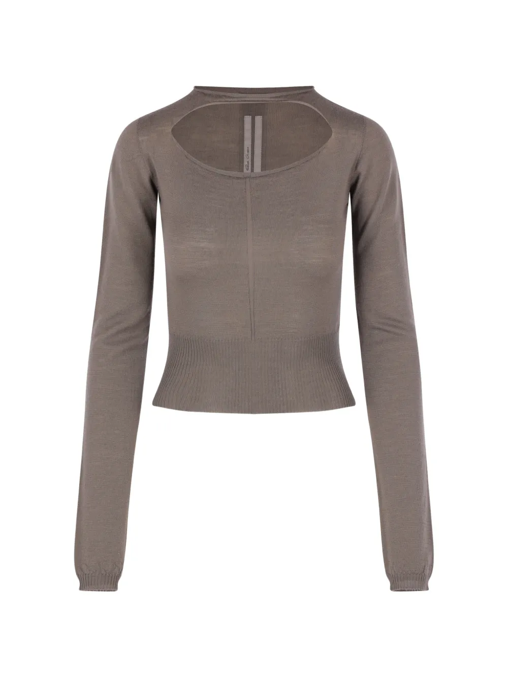 

Топ с вырезами и длинными рукавами Rick Owens, коричневый