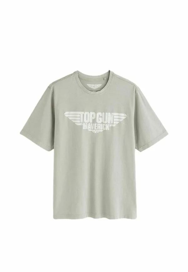 Футболка с графическим принтом и пленочным рисунком, стандартного кроя Next, Green Top Gun