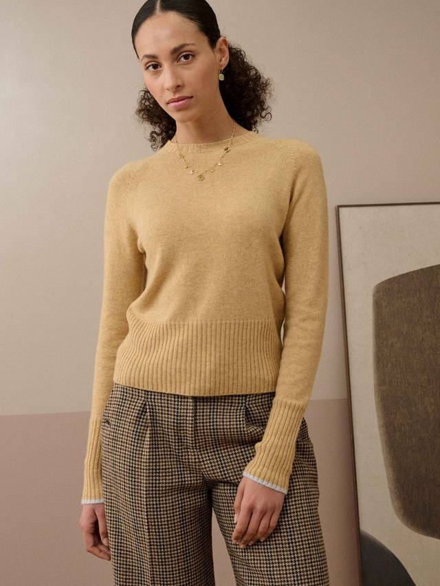 

Высокий воротник объемный кашемировый джемпер Brora, Mid Yellow