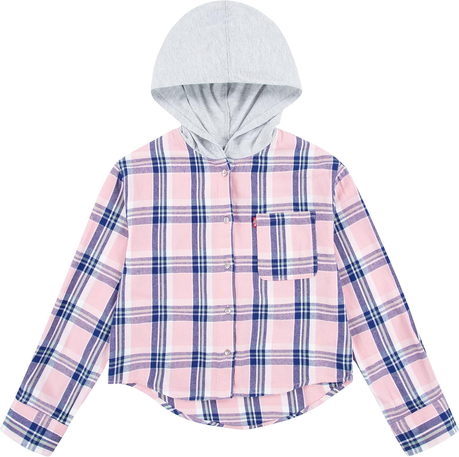 

Рубашка Levi'S Hooded Button-Up Flannel Shirt, цвет Bridal Rose