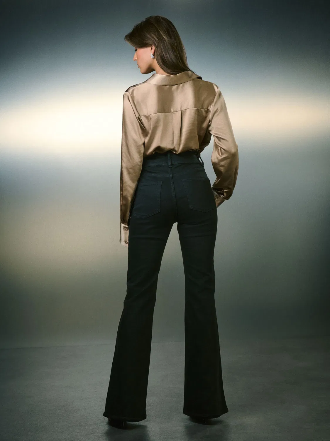 Расклешенные джинсы Next, Black Denim — фото 4