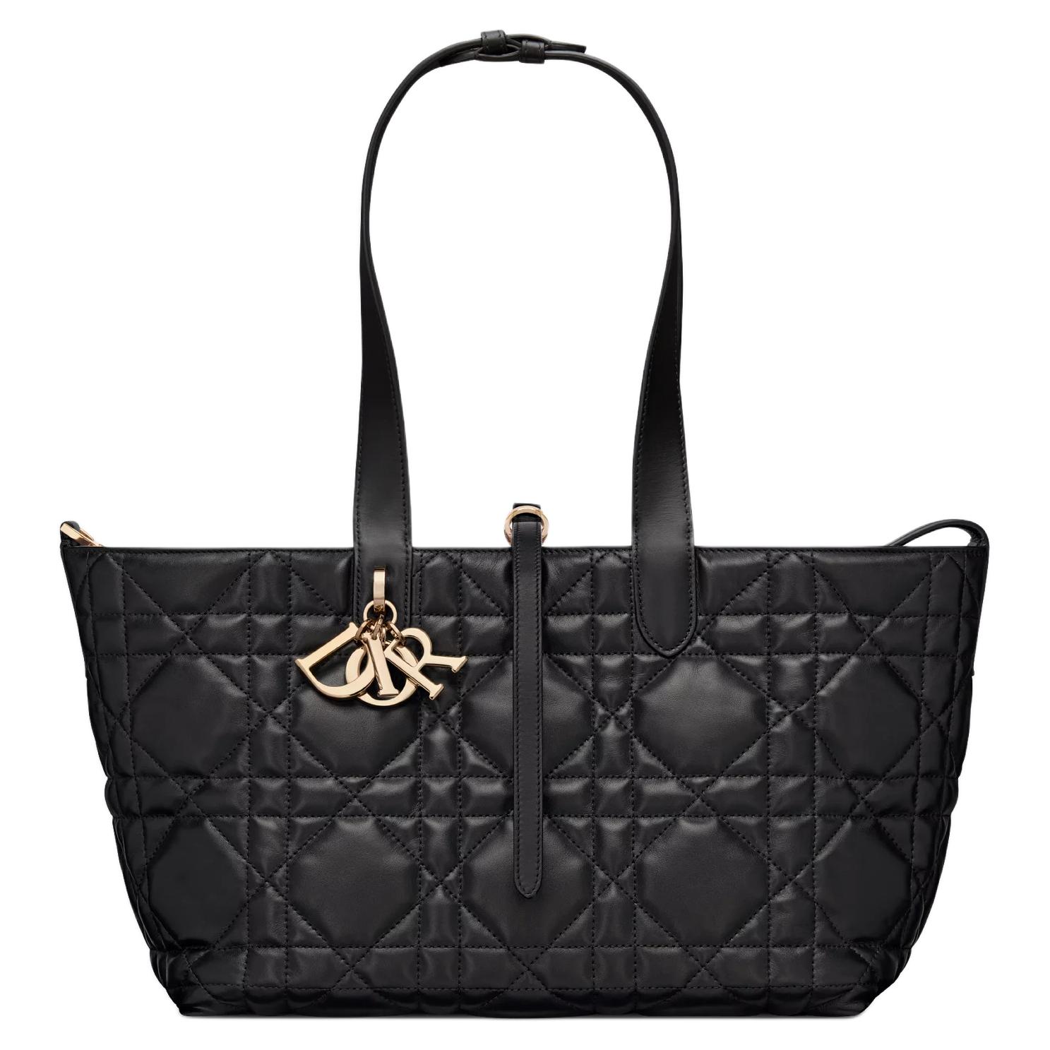 DIOR Сумка женская средняя Toujours Cow Leather черная — фото 3