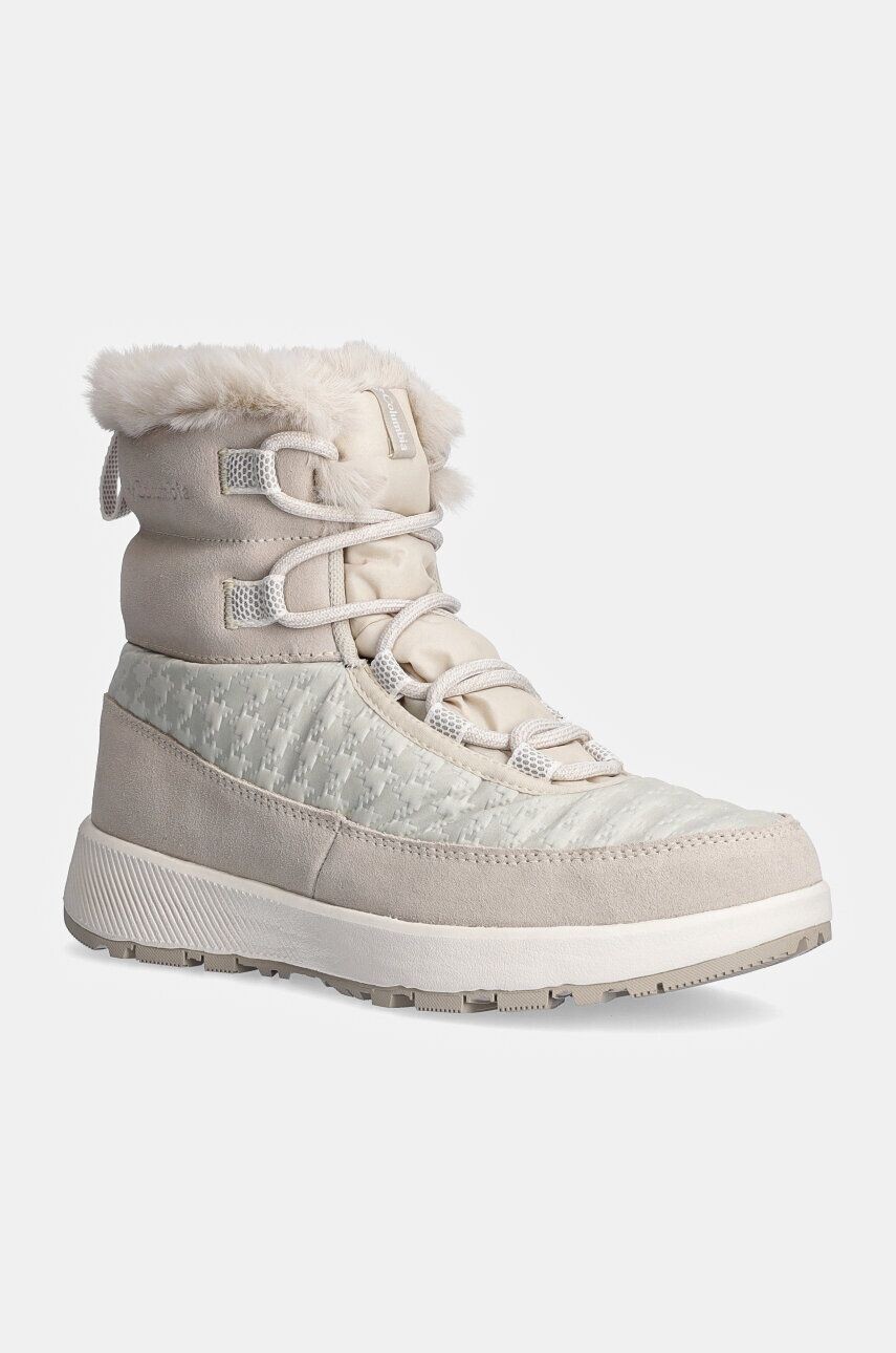 Женские зимние ботинки Columbia Slopeside Peak Luxe V2 из ткани и замши, серый