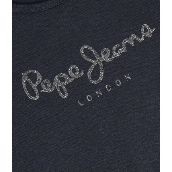 Футболка стандартного кроя с блестками Hana Pepe Jeans London, синий — фото 3