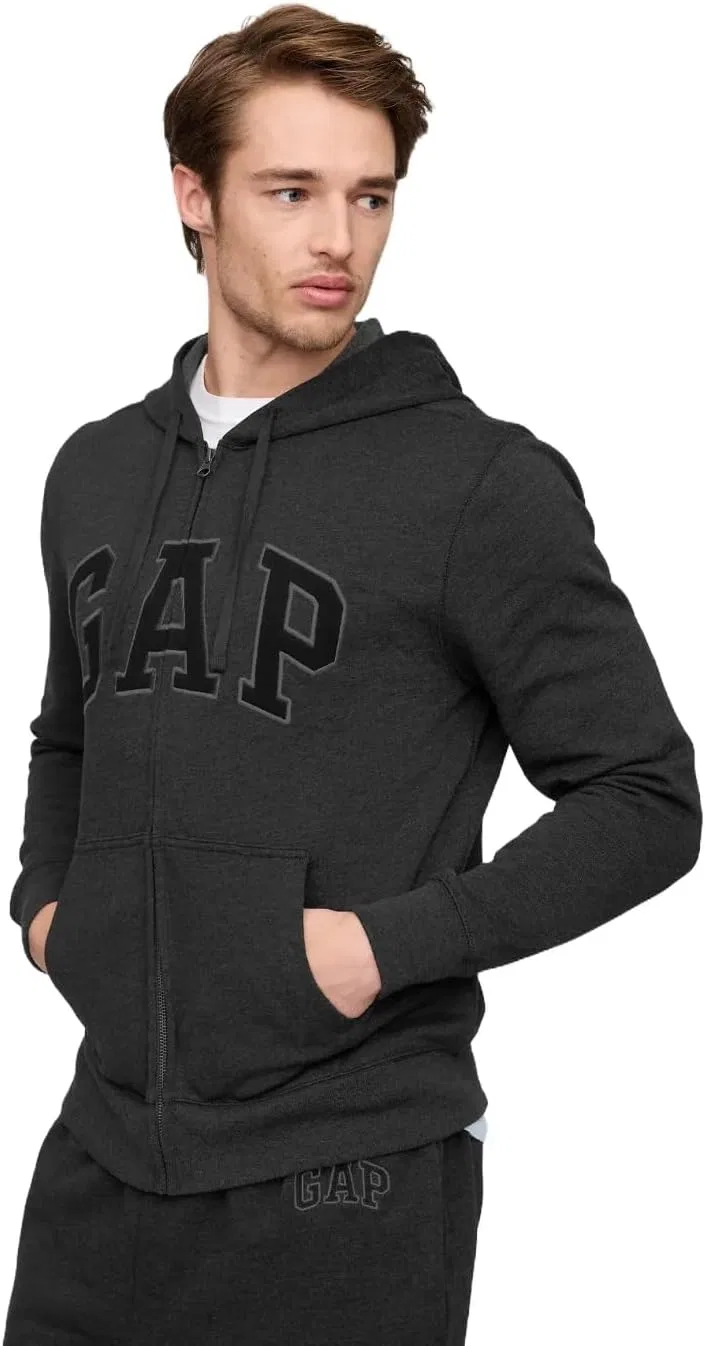 Худи на молнии GAP, New Charcoal Grey