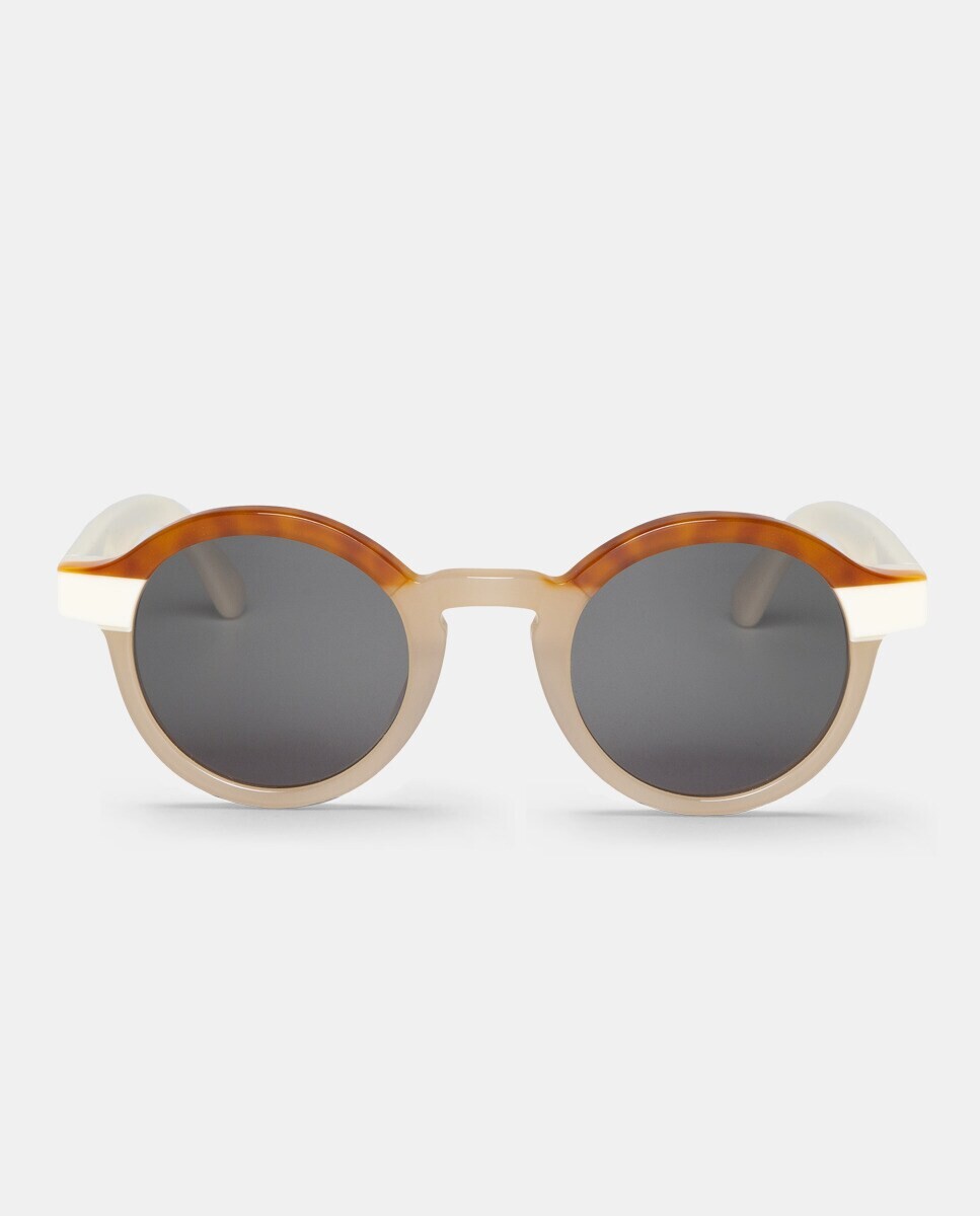 

Круглые двухцветные солнцезащитные очки унисекс из ацетата Mr. Boho, мультиколор