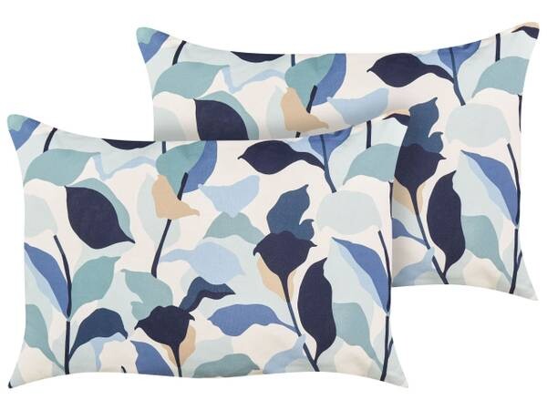 

Подушка Beliani 2 шт VEGLINO, 60x40x40 см цвет blau/dunkelblau/weiß