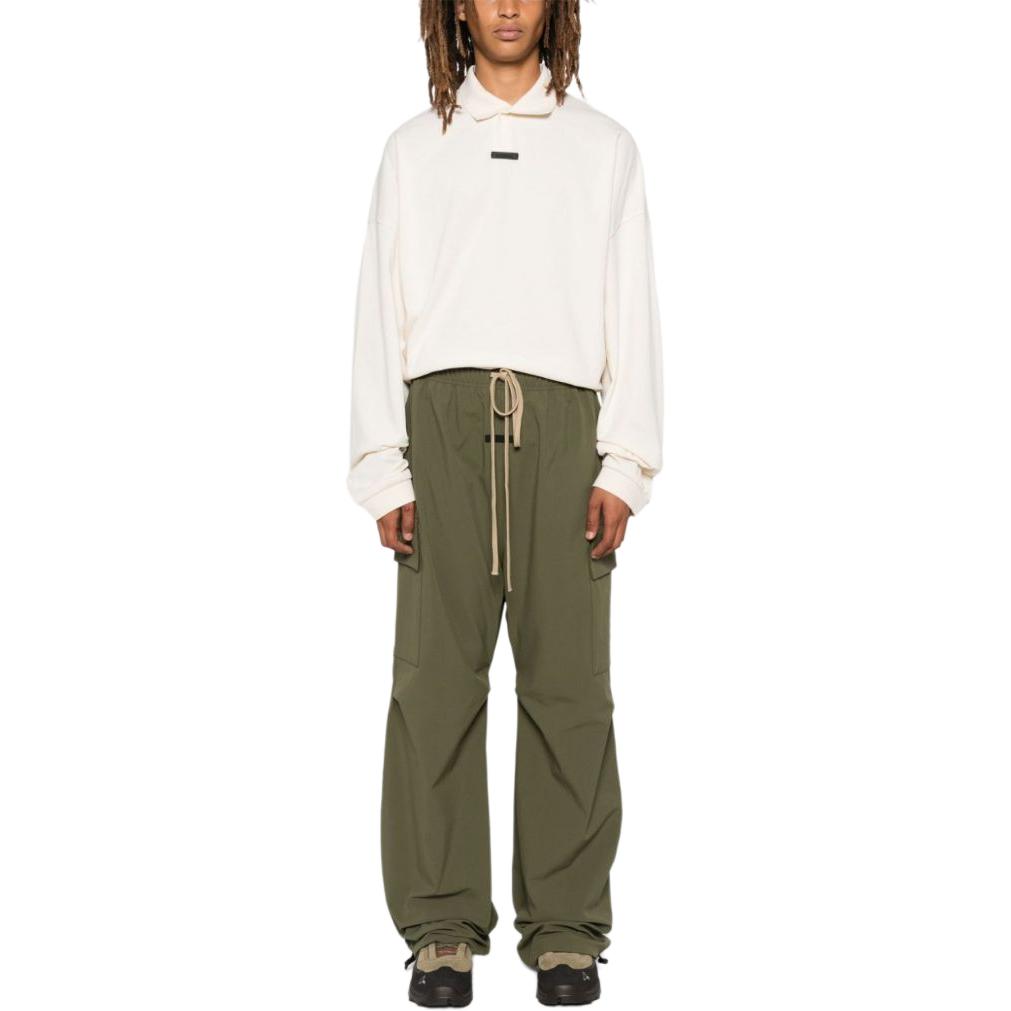 Пике Длинный Рукав Поло Fear Of God Essentials, Слоновая Кость/Раковина — фото 4