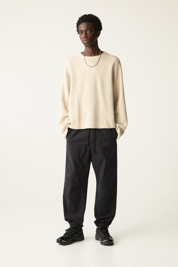 

Брюки-Джоггеры из текстурированной ткани Pull And Bear, черный