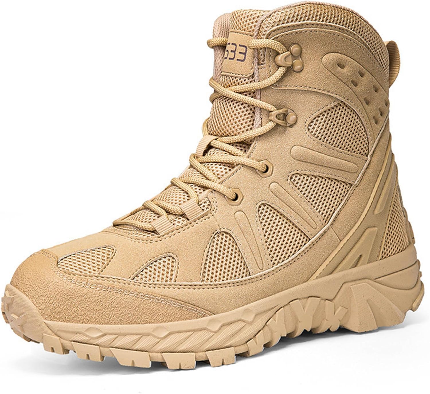 

Мужские военные тактические ботинки Zivopah, легкие повседневные, для прогулок на открытом воздухе, мотоциклетные боевые ботинки, бежевый