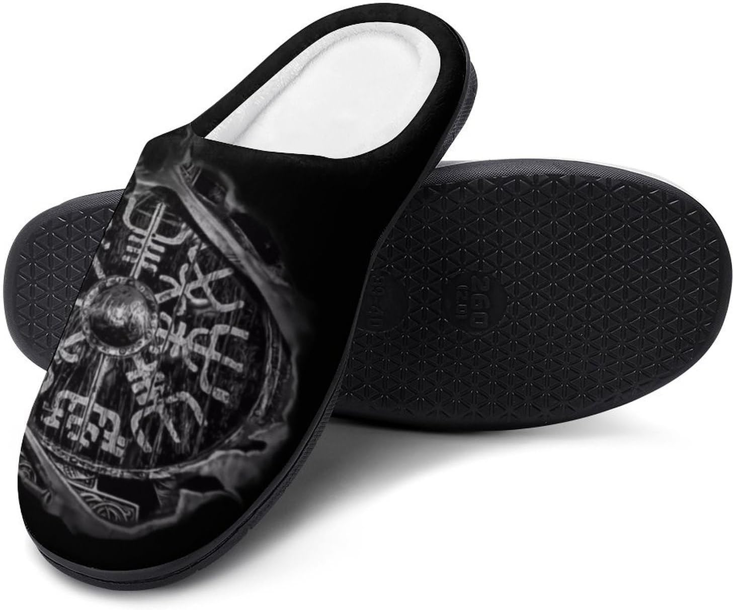 

Крутые и властные тапочки с рисунком викинга-волка, теплые тапочки на подкладке, зимние хлопковые туфли для дома и улицы Yxhzyhy, Compass