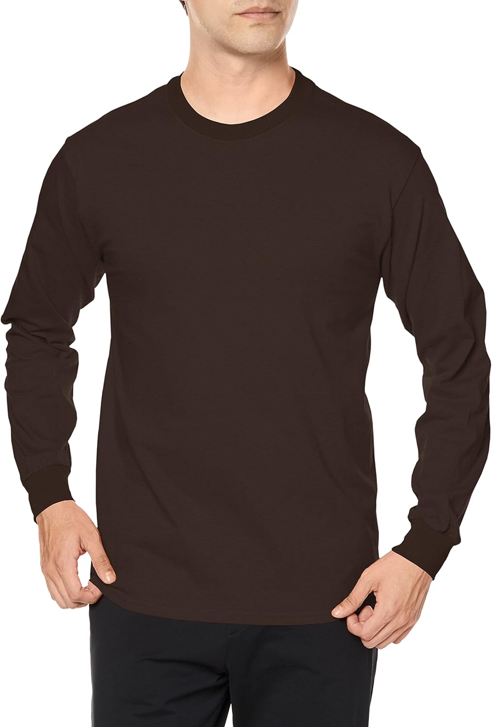 

Футболка с длинным рукавом из ультрахлопка плотностью 6,0 унций, 2400 Gildan, темный шоколад