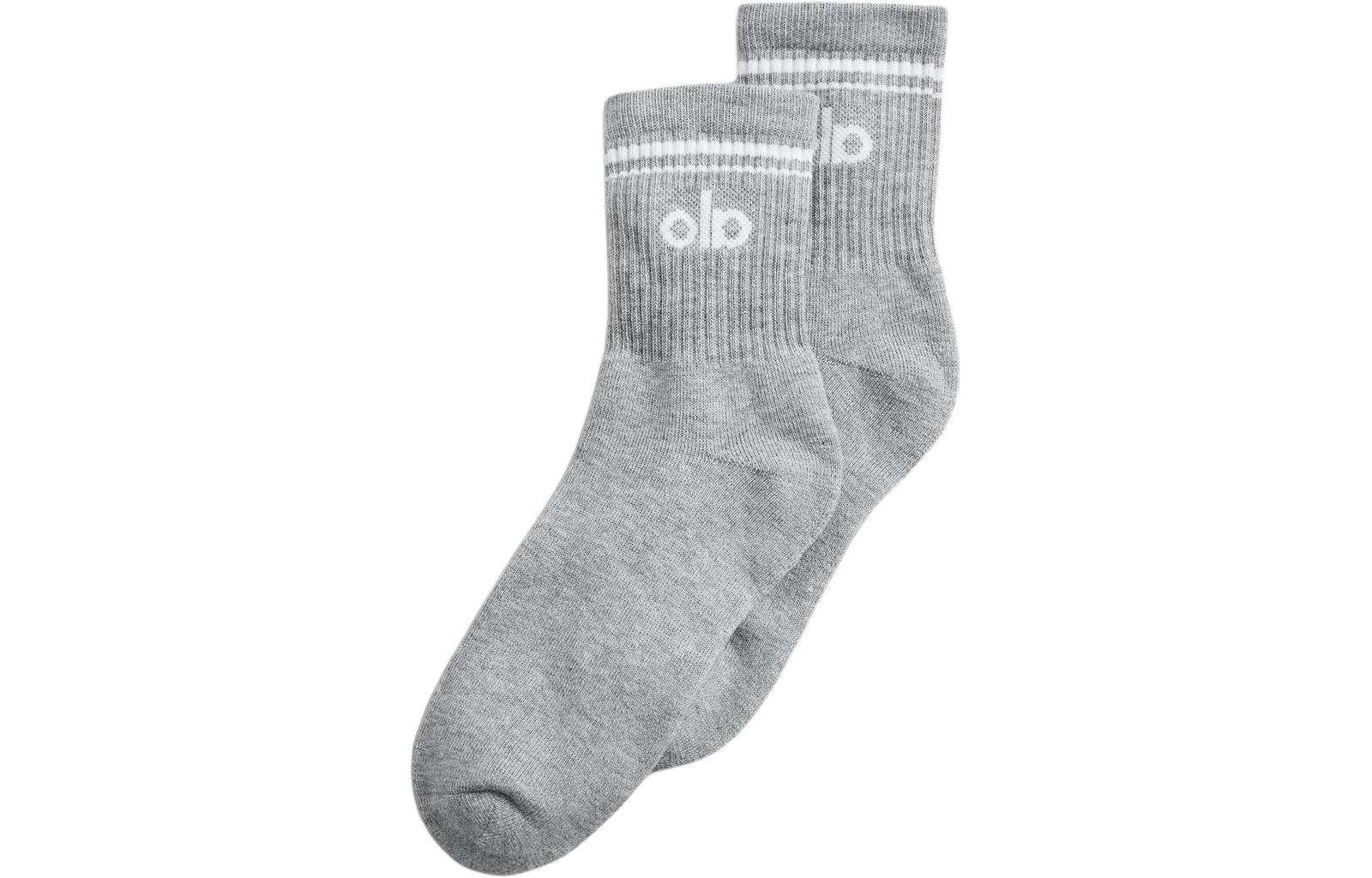

Низкие носки унисекс 1 упаковка Alo Yoga, серый/белый