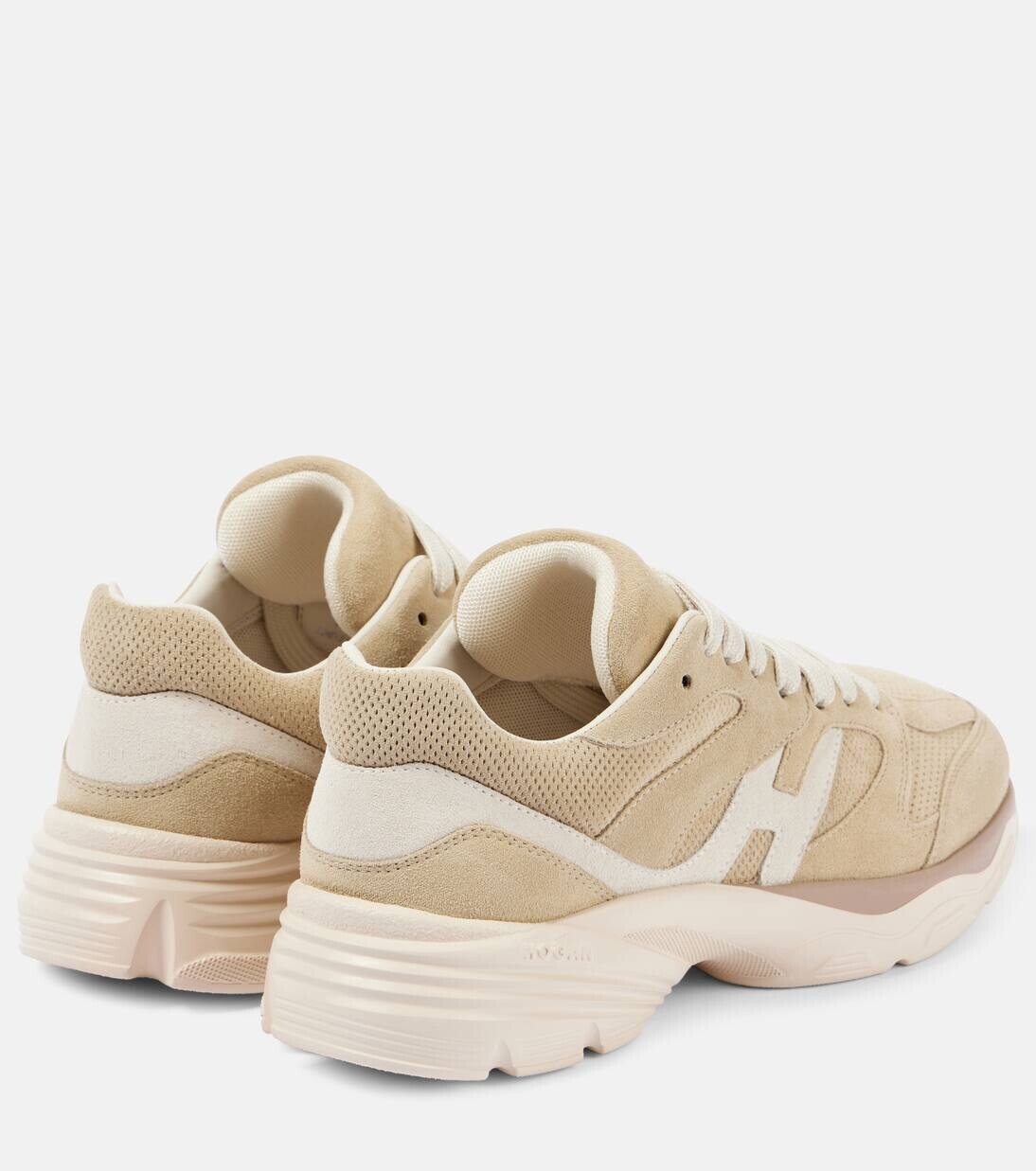 Кроссовки Hogan H665 с замшевой отделкой Hogan, цвет c011+b013-beige — фото 3