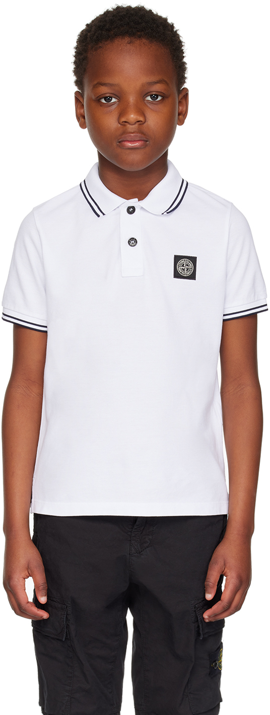 

Детское 21348 Поло Stone Island Junior, белый