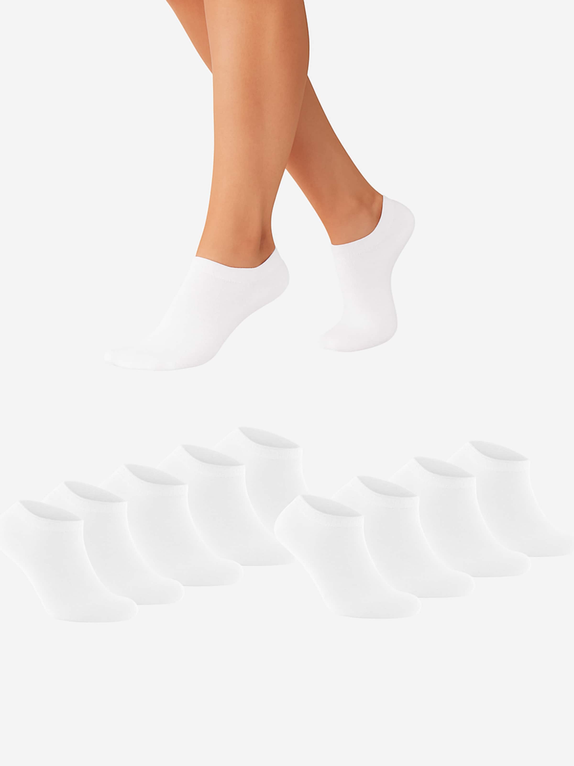 

NERS Носки до щиколотки 'Nida' в белом цвете