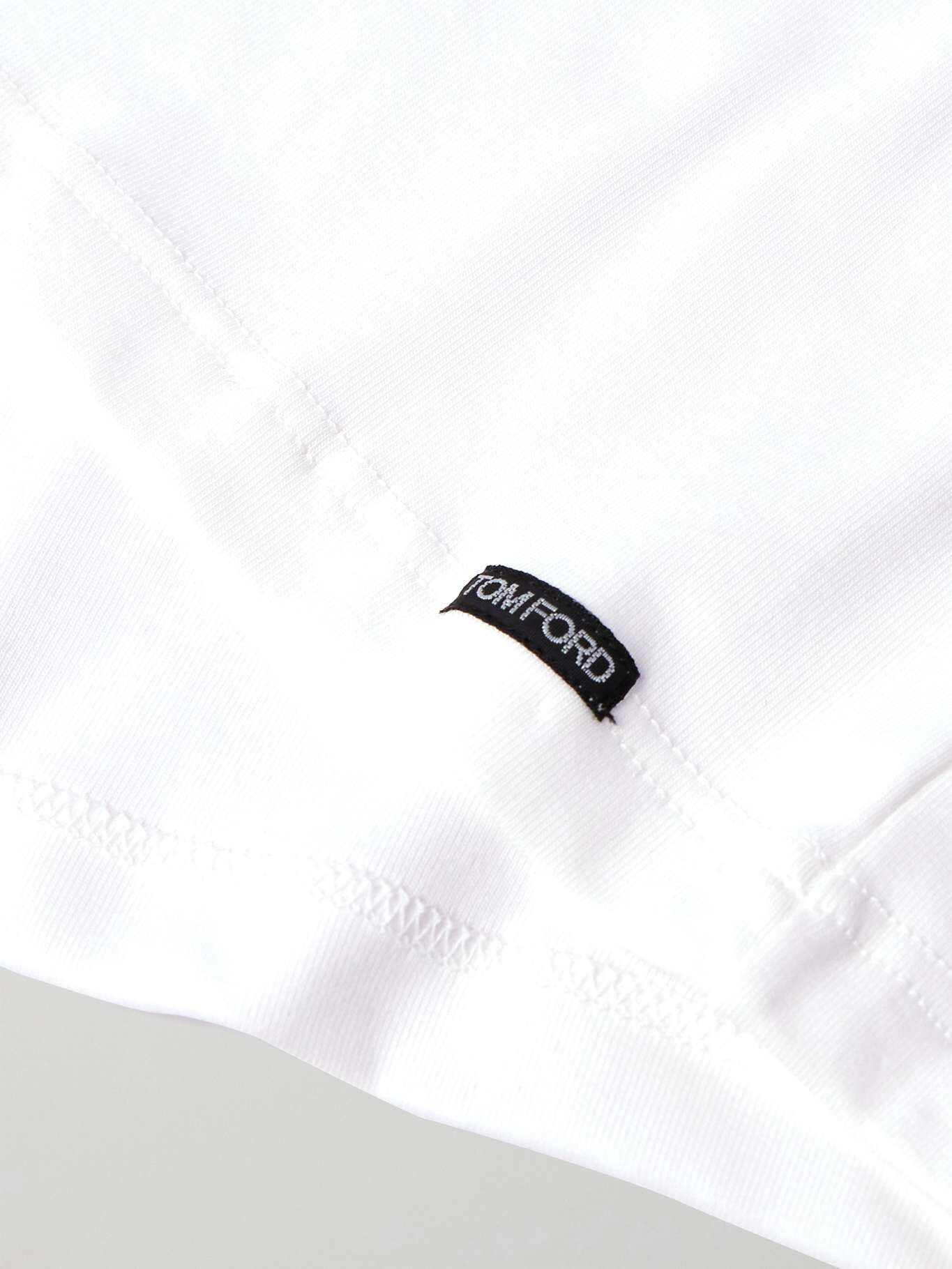 

Футболка-пижама Henley из эластичного хлопкового джерси TOM FORD, белый