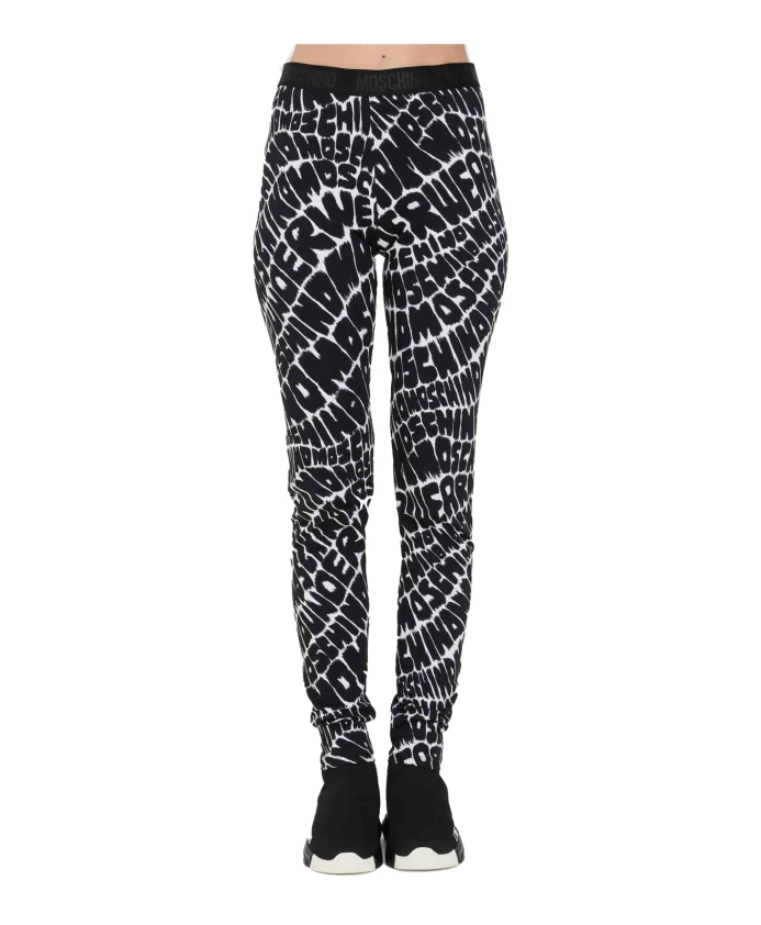

Леггинсы с фантазийным принтом Moschino, черный