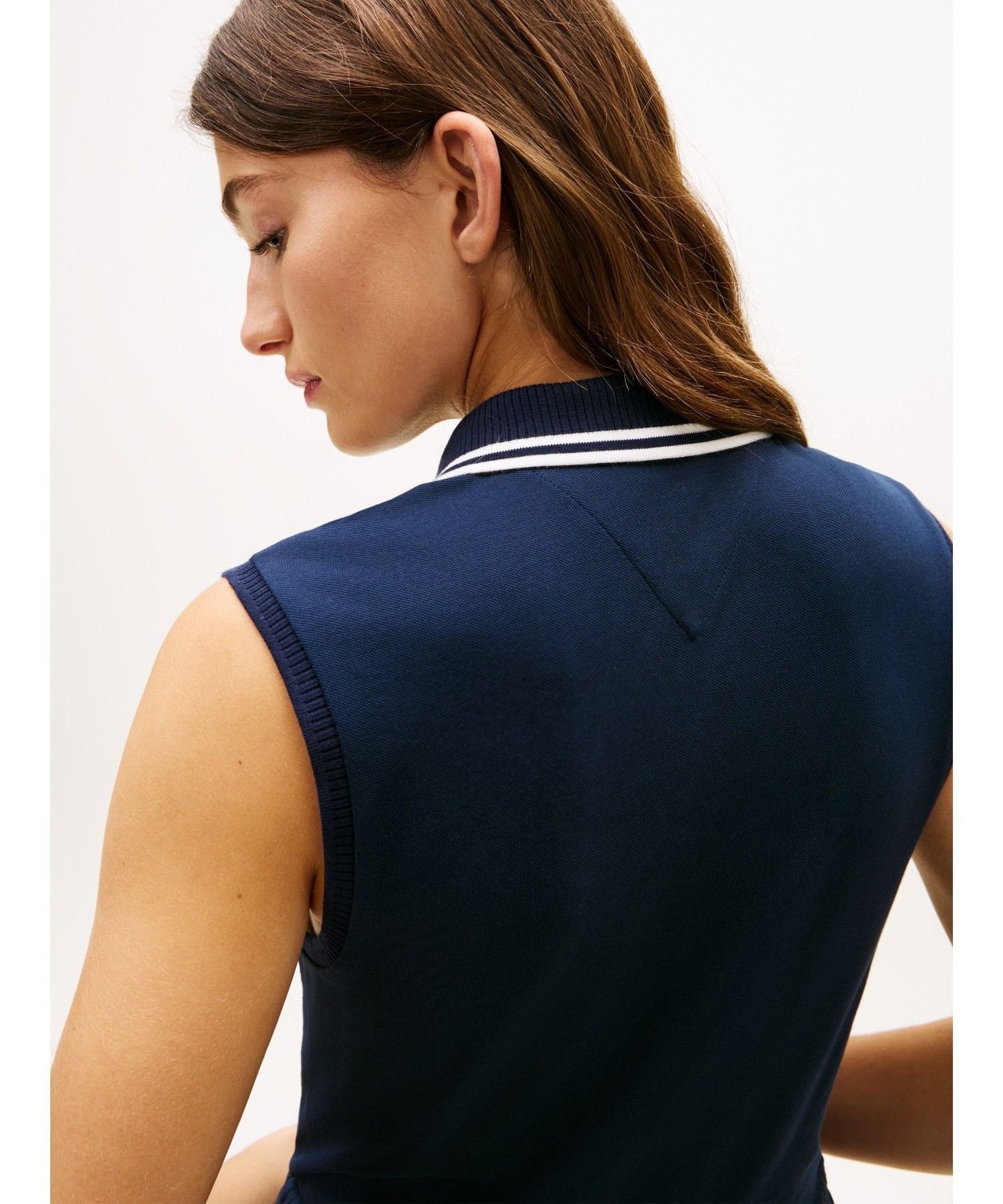 Платье-поло без рукавов с плиссировкой, 1985 год. Tommy Hilfiger, Navy C1G — фото 3