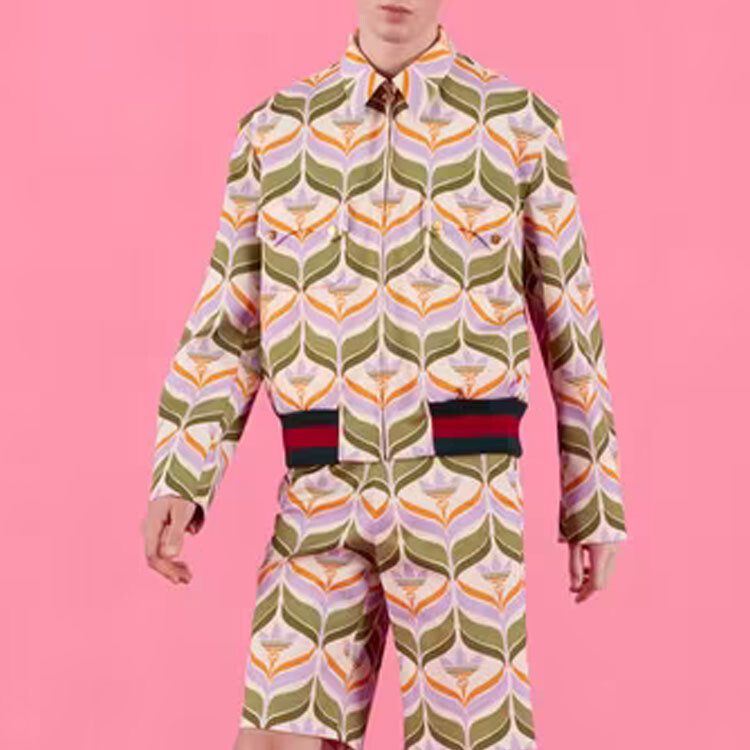 Куртка Adidas Originals X ADIDAS унисекс зеленая Gucci, зеленый — фото 4
