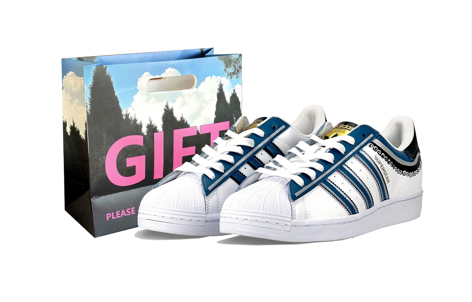 

Кроссовки adidas originals Superstar Skateboarding Shoes Unisex Low-top White/Blue, белый/синий