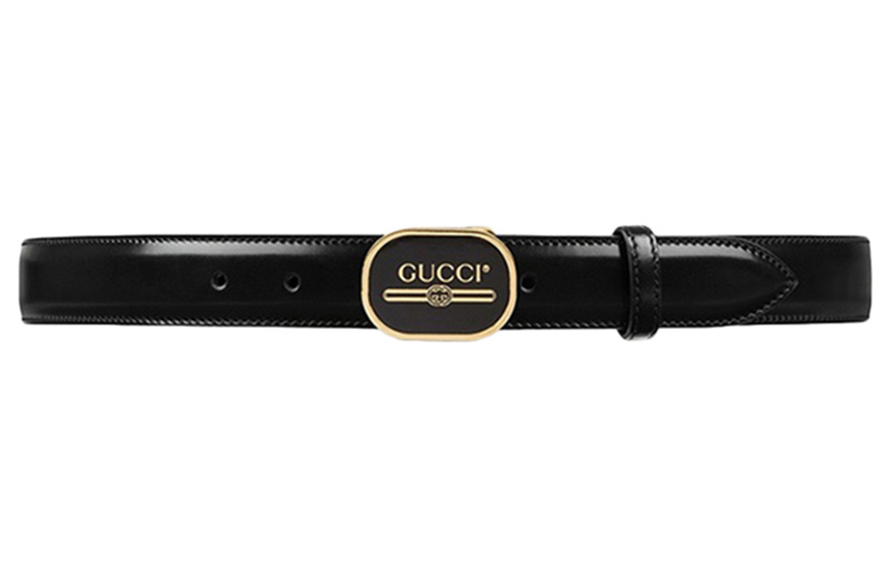 

Кожаный ремень мужской черный ширина 3 см GUCCI