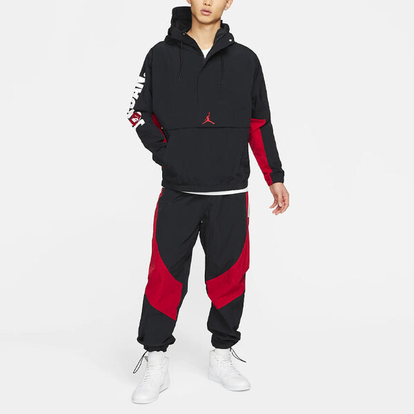 Куртка Air Jordan MENS Jumpman Classics Logo Print Casual Hooded Jacket Black, черный — фото 2